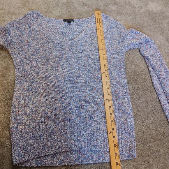 J. Crew Size XS Extra Small Multi Color Blue Sweater Cotton Sweater - Picture 4 of 11